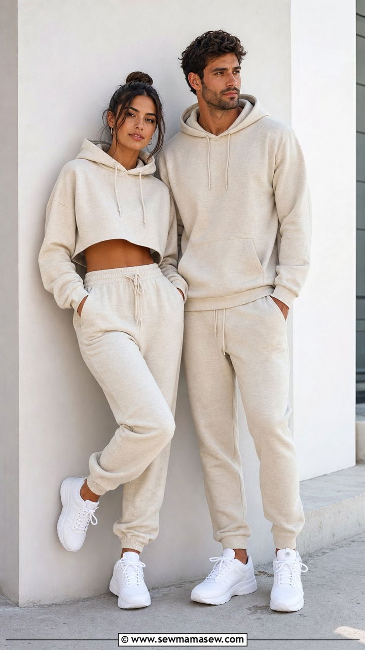 Matching Hoodie and Jogger Couple Outfit - 25 Spring matching outfits for couples