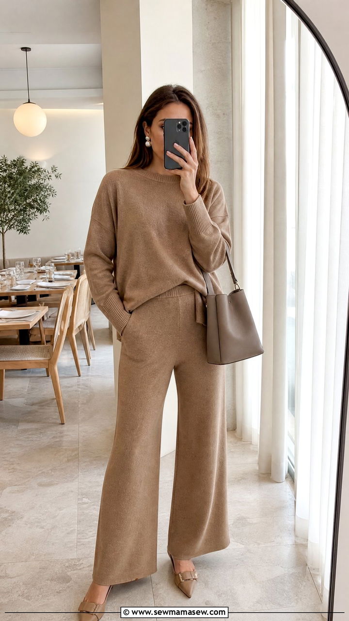Matching Knit Co Ord Set for Brunch - 30 Fancy brunch outfit ideas