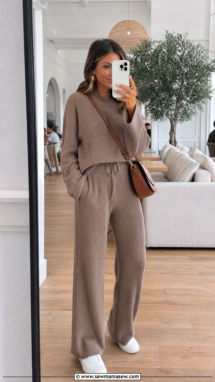 Matching Knit Lounge Set Boozy Brunch - 25 Brunch outfit ideas boozy Sunday