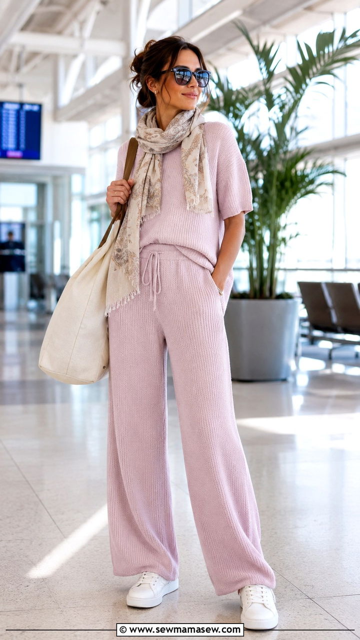Matching Knit Lounge Set For Travel Days - 25 Tropical vacation outfit ideas 2026