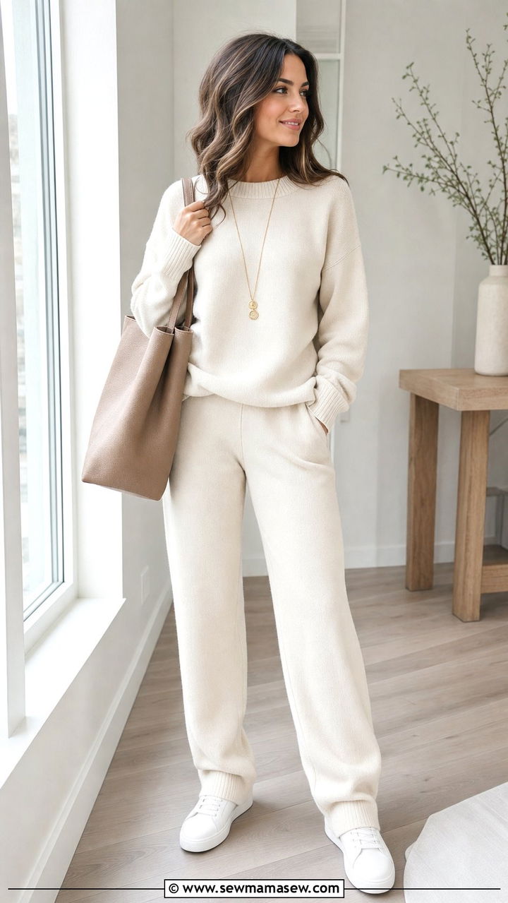 Matching Knit Lounge Set School Outfit - 35 back to school outfits Pinterest