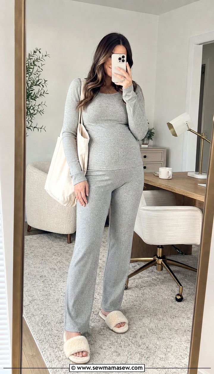 Matching Knit Maternity Co Ord Set - 25 classy outfits for pregnant women