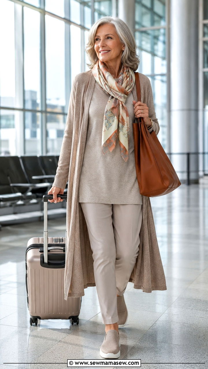 Matching Knit Set And Oversized Tote Airport Retirement Outfit - 20 Retirement outfit ideas 2026