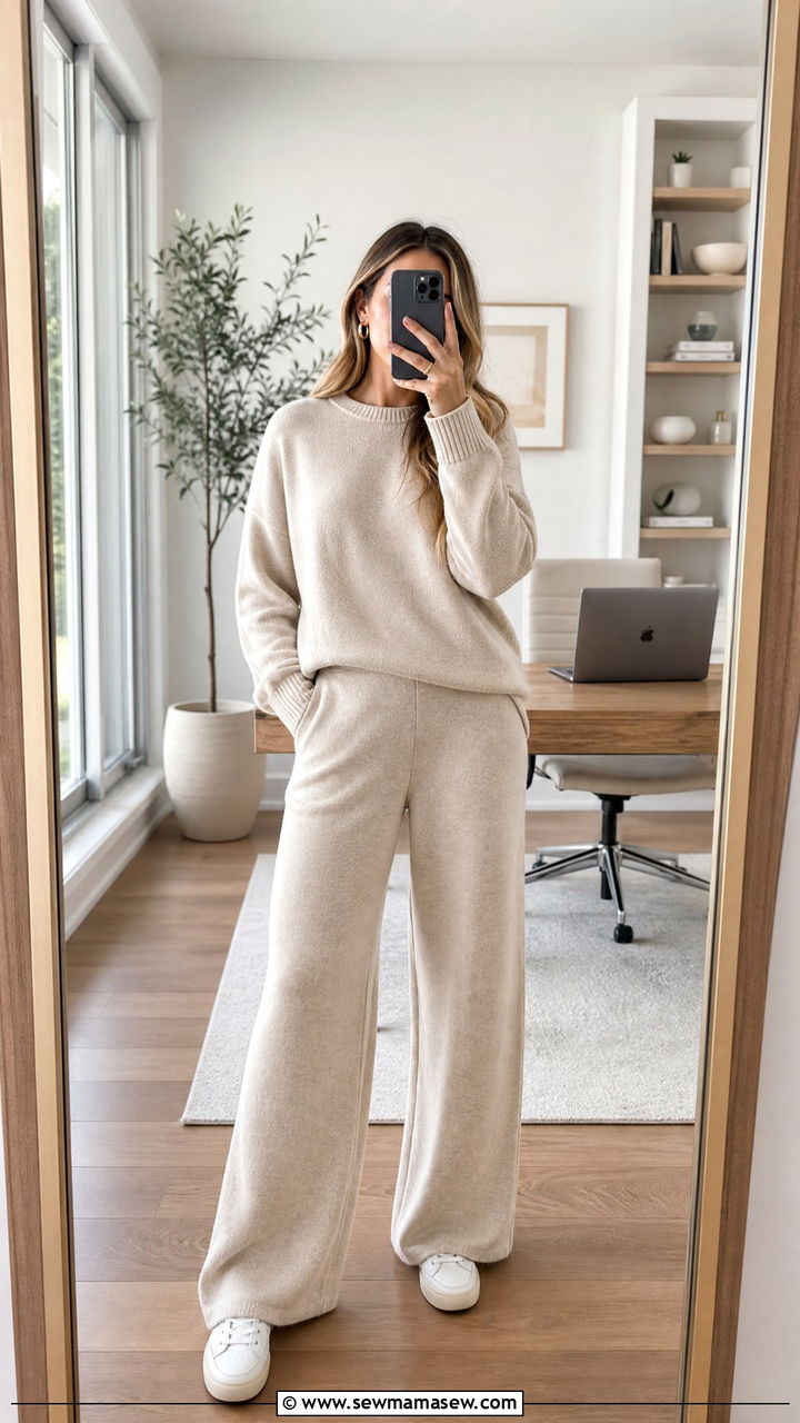 Matching Knit Set Home Office Outfit - 25 Home office outfit ideas