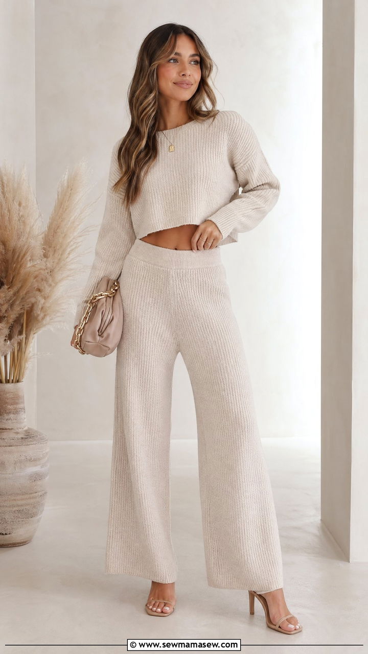 Matching Knit Set Outfit - 35 easy outfit ideas for women