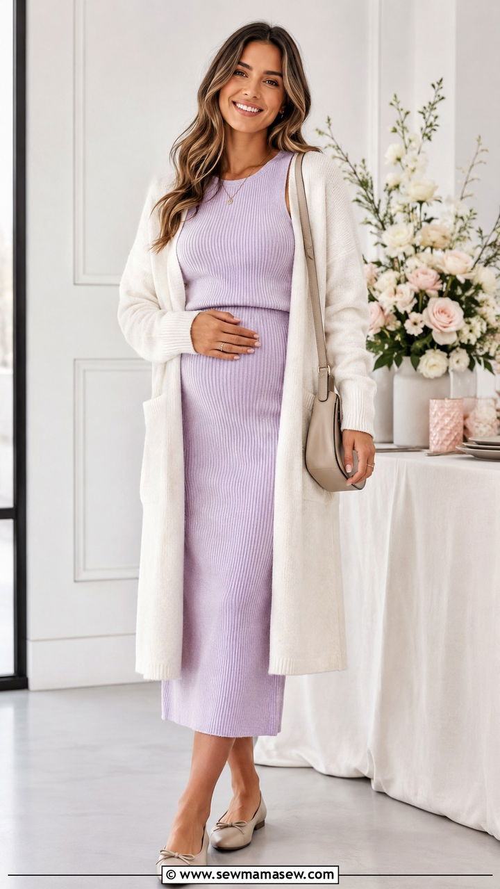 Matching Knit Set With Long Cardigan Layer - 25 Modest outfit ideas summer 2026