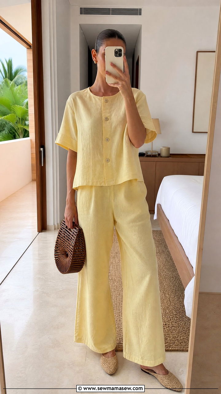 Matching Linen Two Piece Set - 35 July outfit ideas