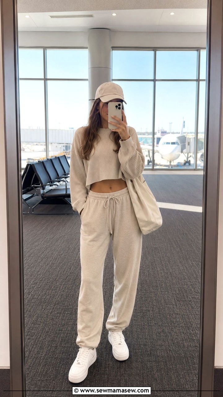 Matching Lounge Set Airport Outfit - 25 Travel outfit ideas for teens
