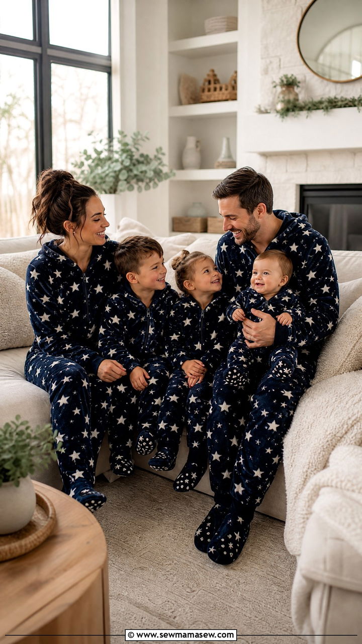 Matching Pajama Onesie for the Whole Family - 25 Matching pajama outfit ideas