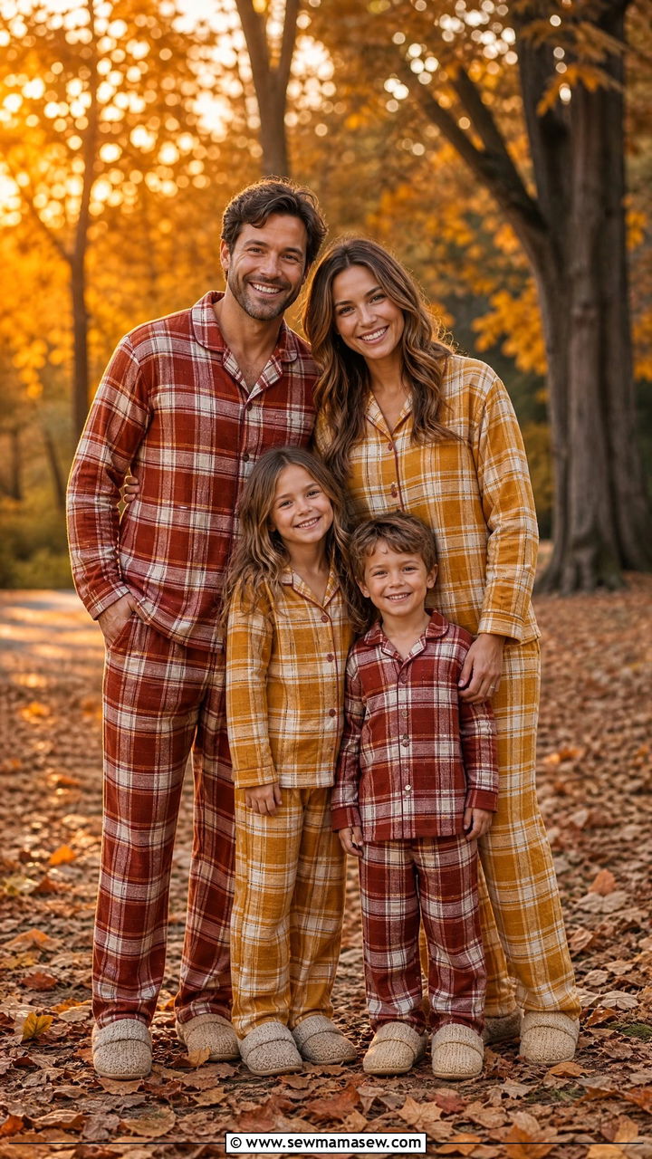 Matching Pajama Set for Fall Photoshoot - 25 Matching pajama outfit ideas