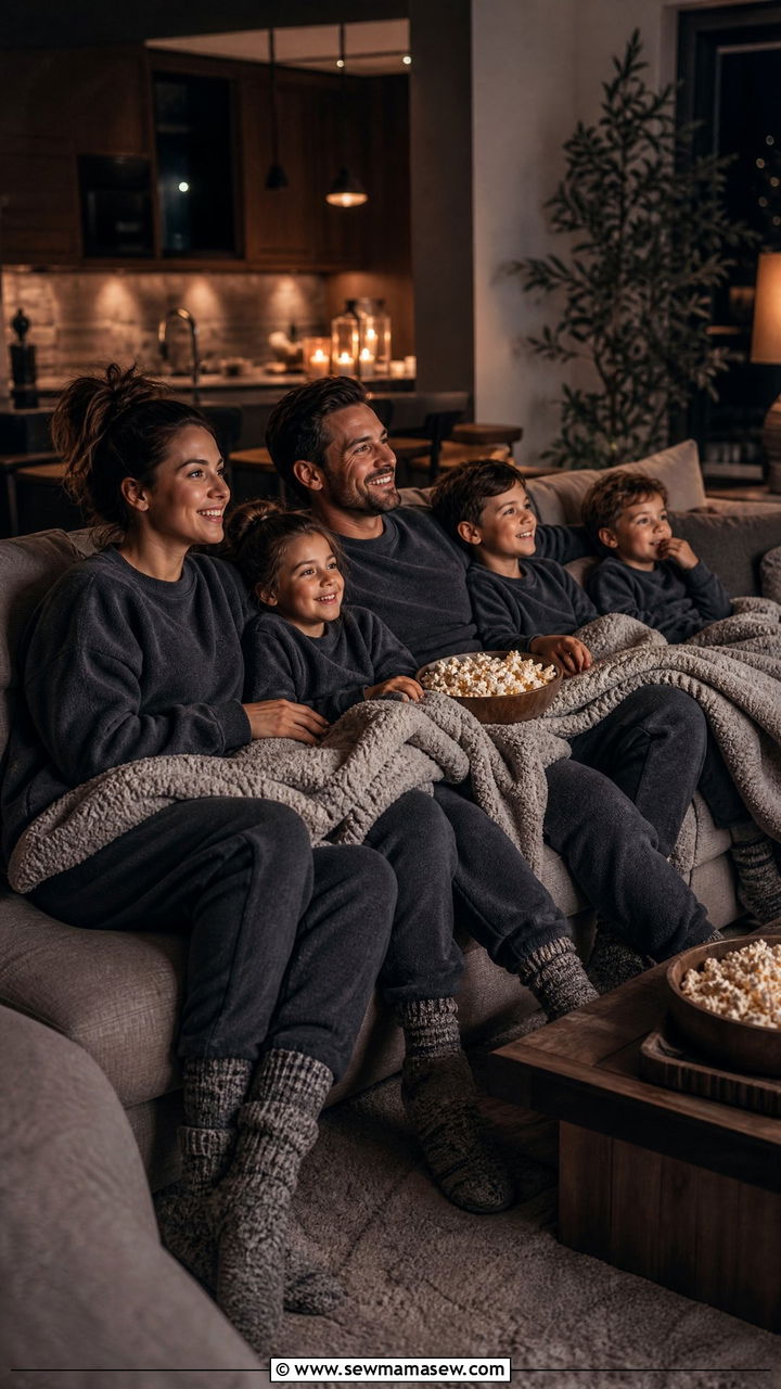 Matching Pajama Set for Movie Night - 25 Matching pajama outfit ideas