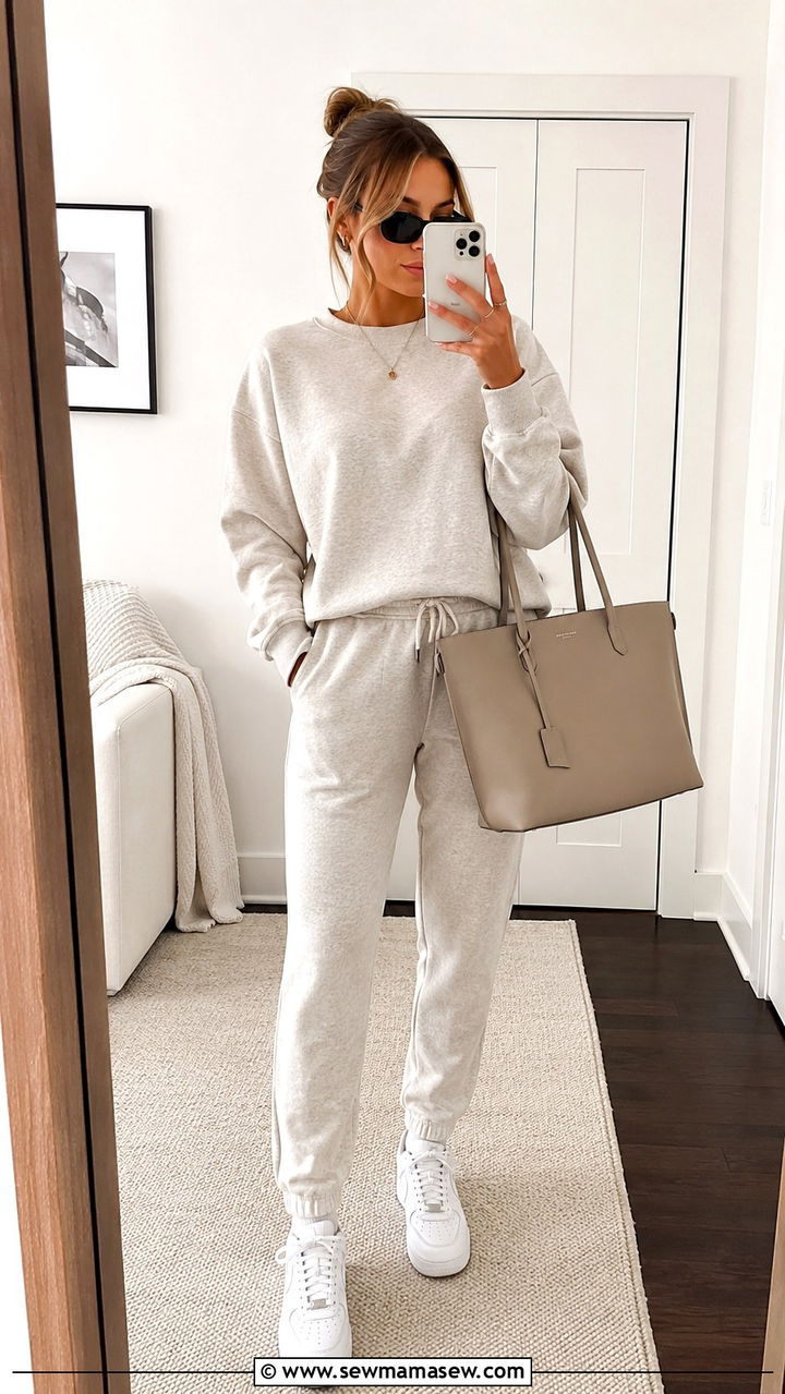 Matching Sweatsuit Outfit - 25 athleisure capsule wardrobe outfits