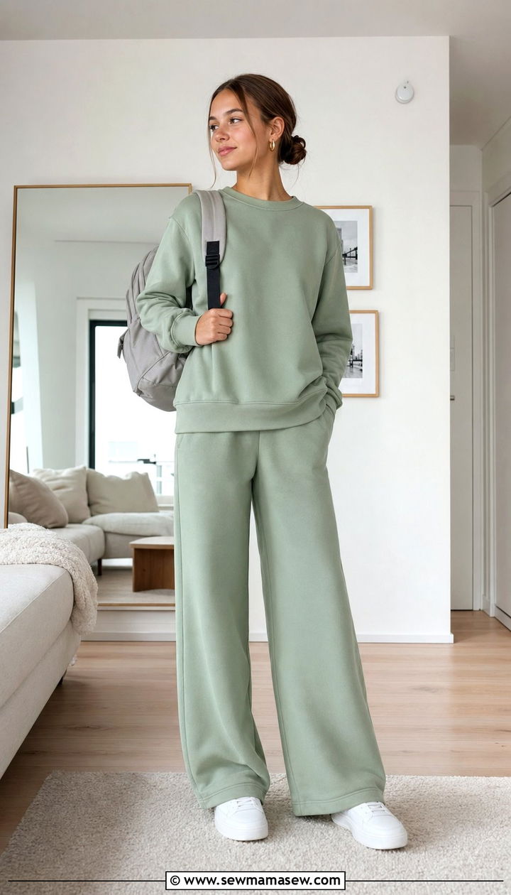 Matching Sweatsuit Set Outfit - 35 Back to school outfit ideas 11th grade