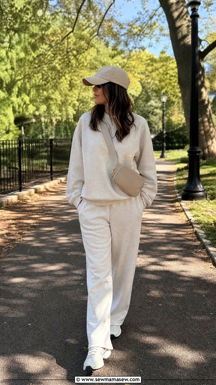 Matching Sweatsuit With Chunky Sneakers - 25 Hot girl walk outfit ideas 2026