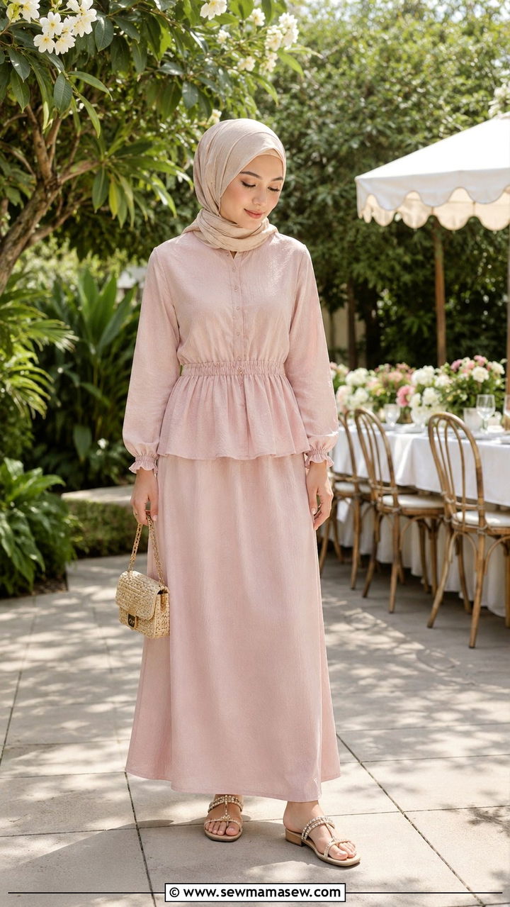 Matching Top and Full Length Skirt Set - 25 Modest outfit ideas for humid weather