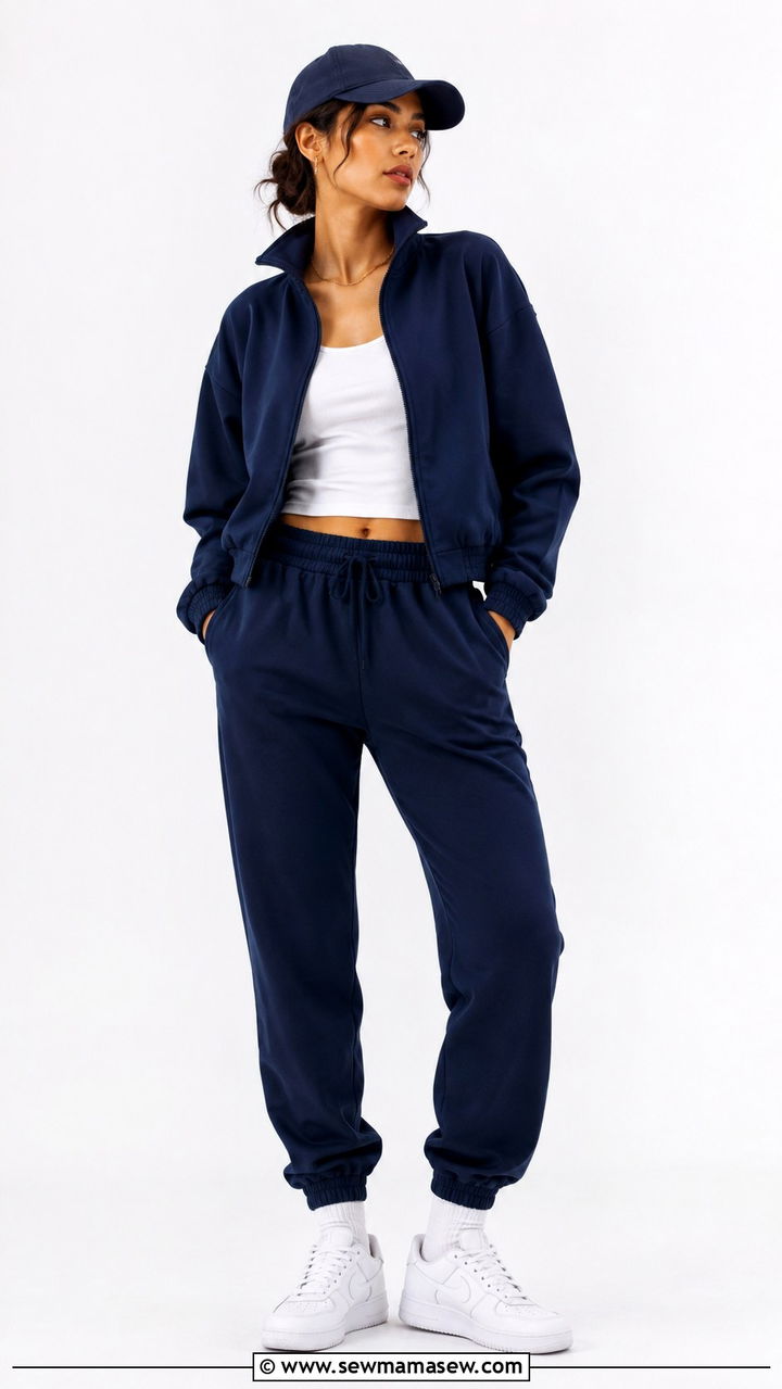 Matching Track Jacket and Joggers Set - 30 Tomboy outfit ideas