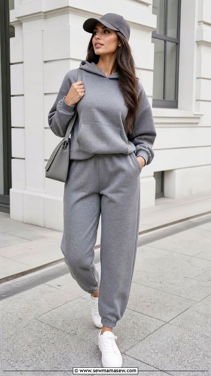Matching Tracksuit Set With White Sneakers - 30 streetwear outfits ideas