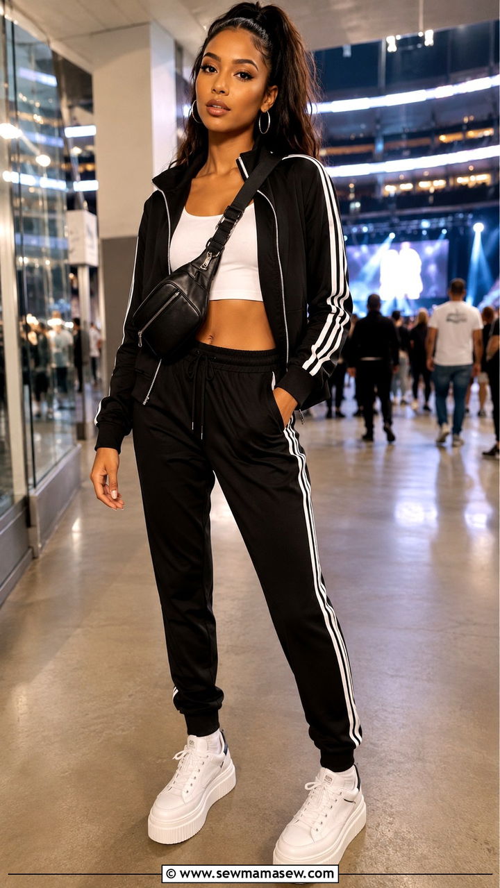 Matching Tracksuit Set for Rap Concert - 25 Rap concert outfit ideas