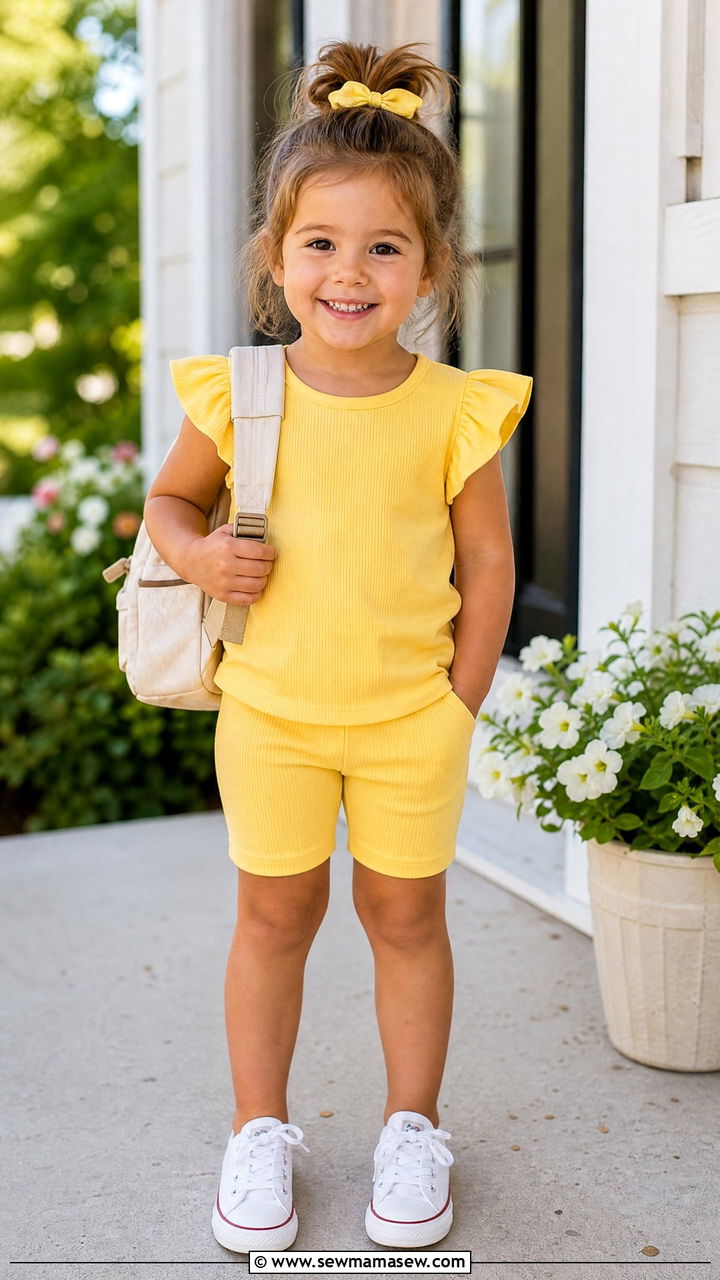 Matching Two Piece Set - 25 First day of kindergarten outfit ideas