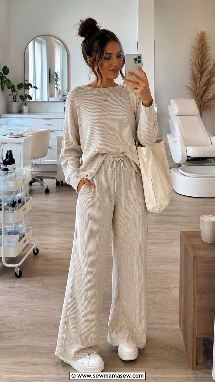 Matching Two Piece Set for Nail Techs - 25 Nail tech outfit ideas