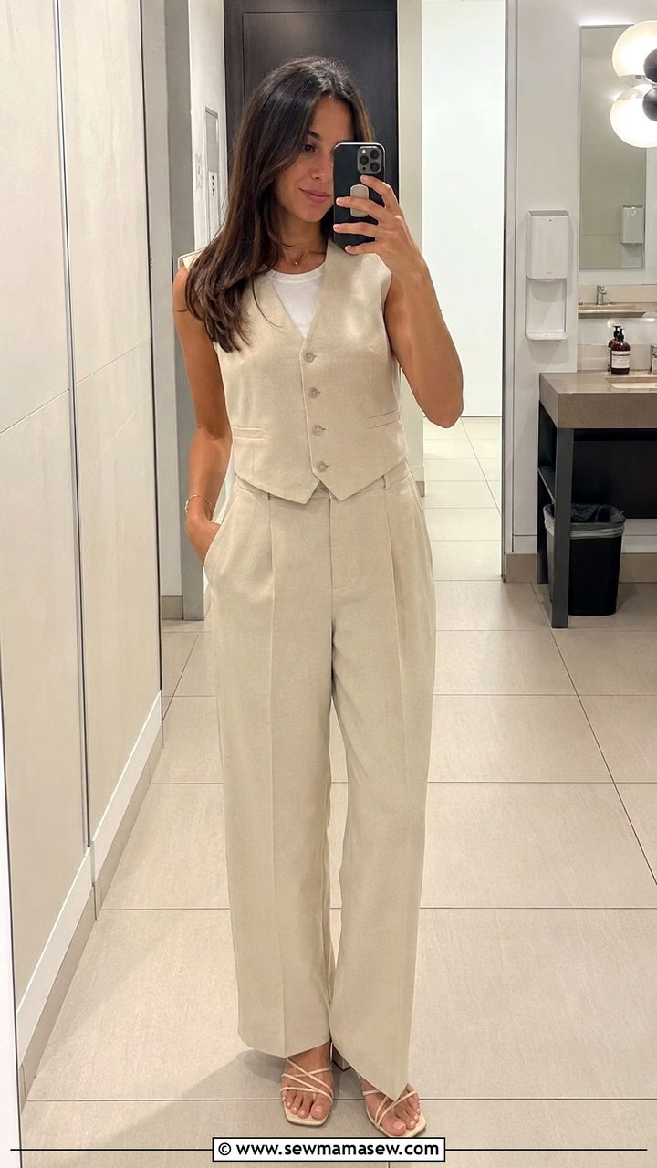 Matching Vest and Pants Set Internship Outfit - 30 Internship outfit ideas