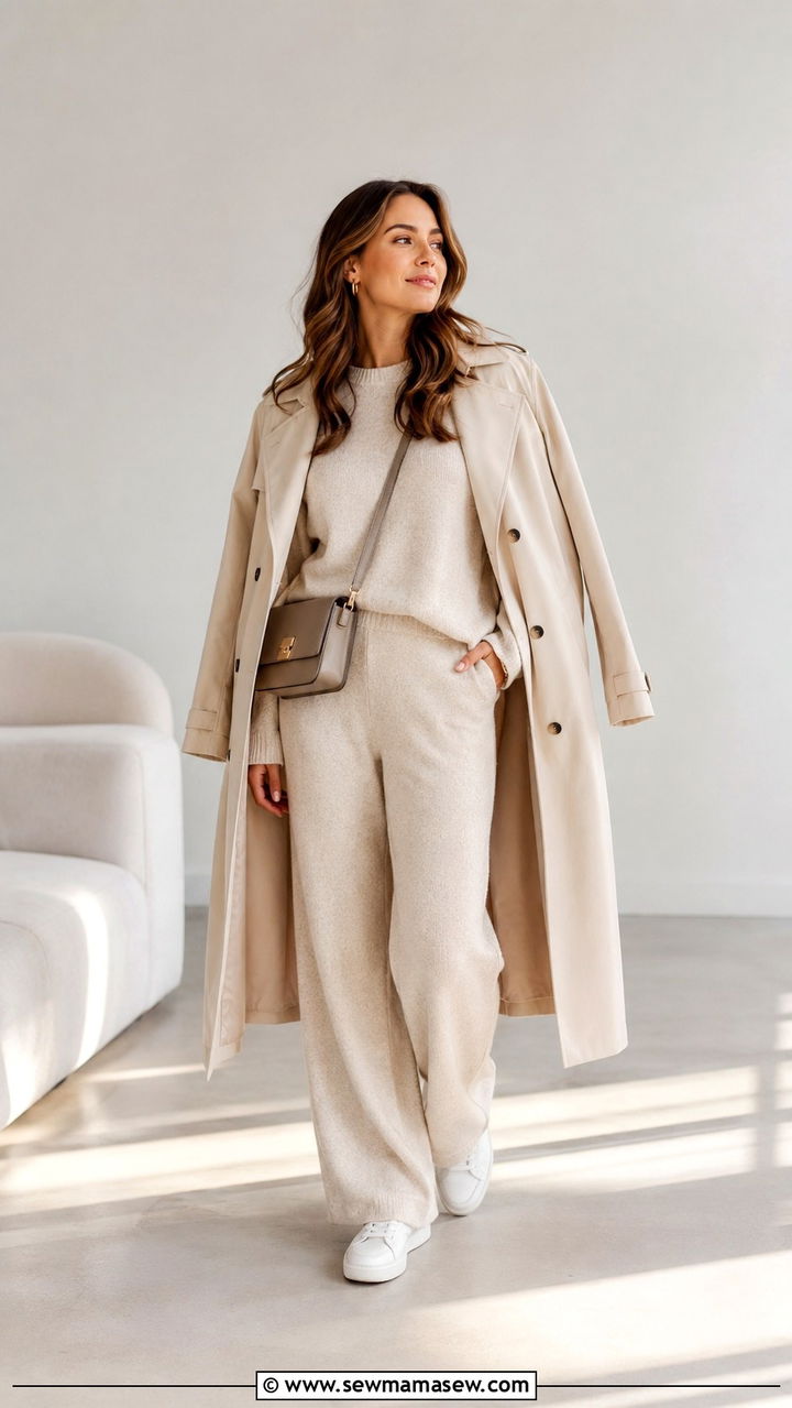 Matching knit two piece set for the office - 25 Work outfit ideas for Monday
