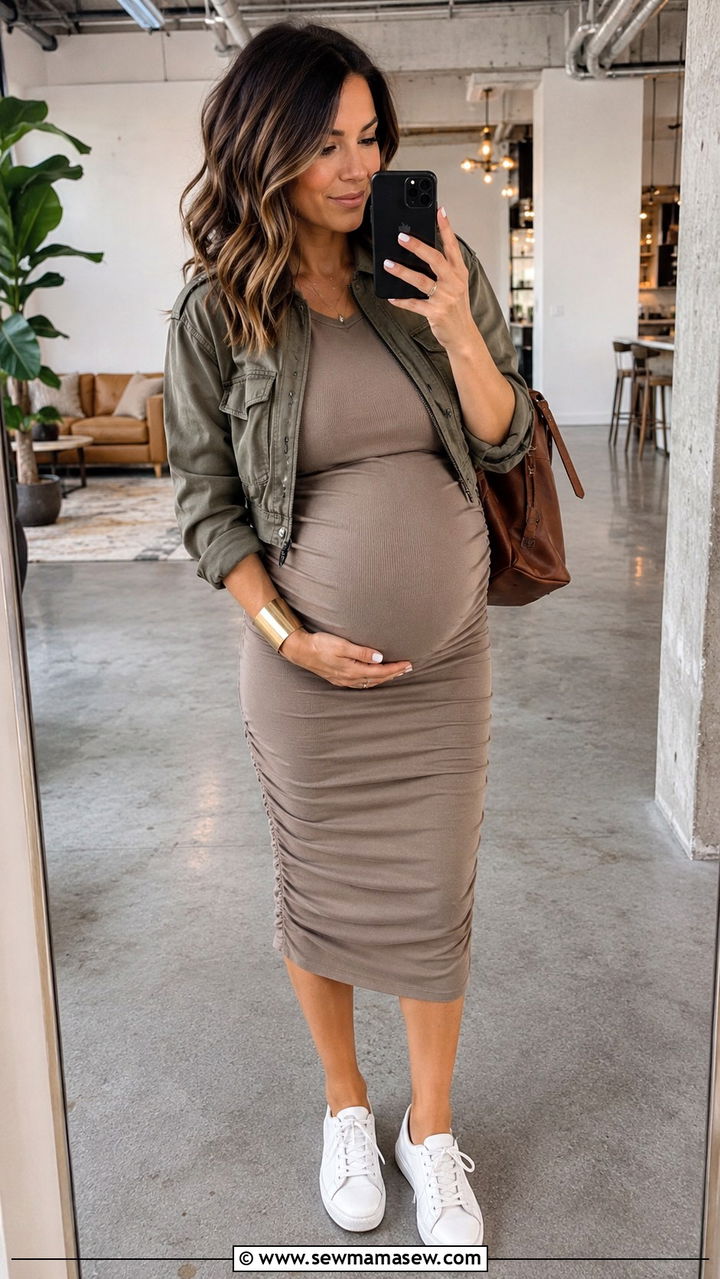 Maternity Bodycon Dress - 20 Maternity outfit ideas third trimester