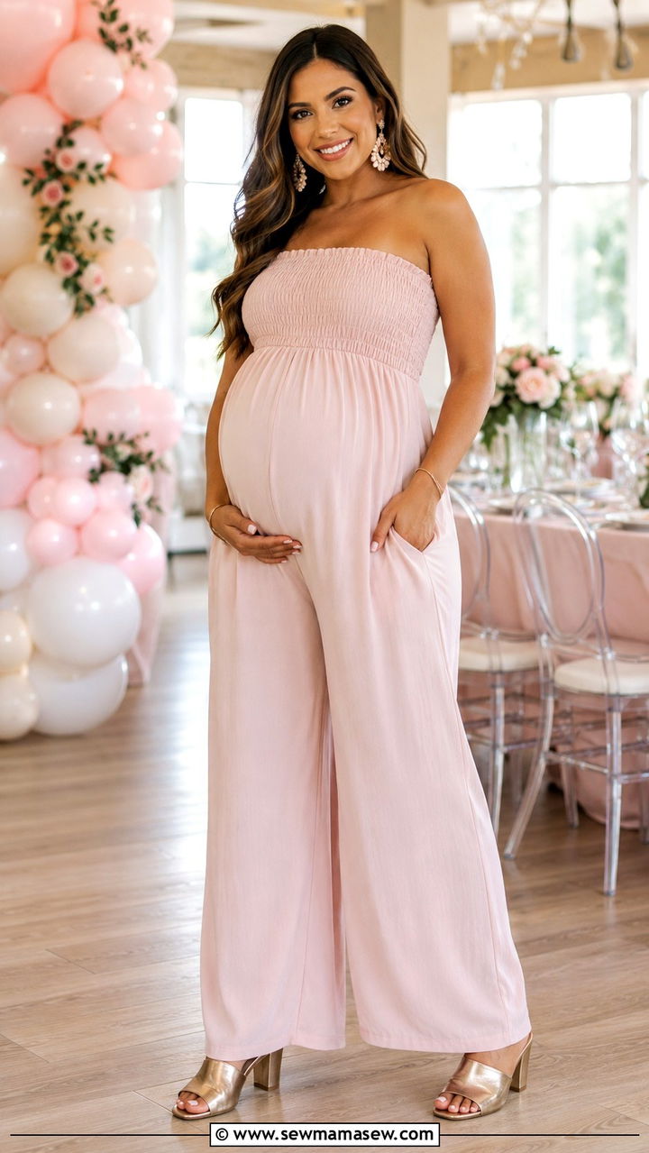 Maternity Jumpsuit Baby Shower Mom to Be - 30 chic baby shower outfits for women