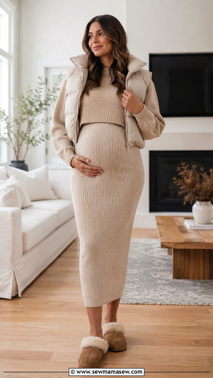 Maternity Knit Co Ord Set Outfit - 20 Maternity outfit ideas with bump showing