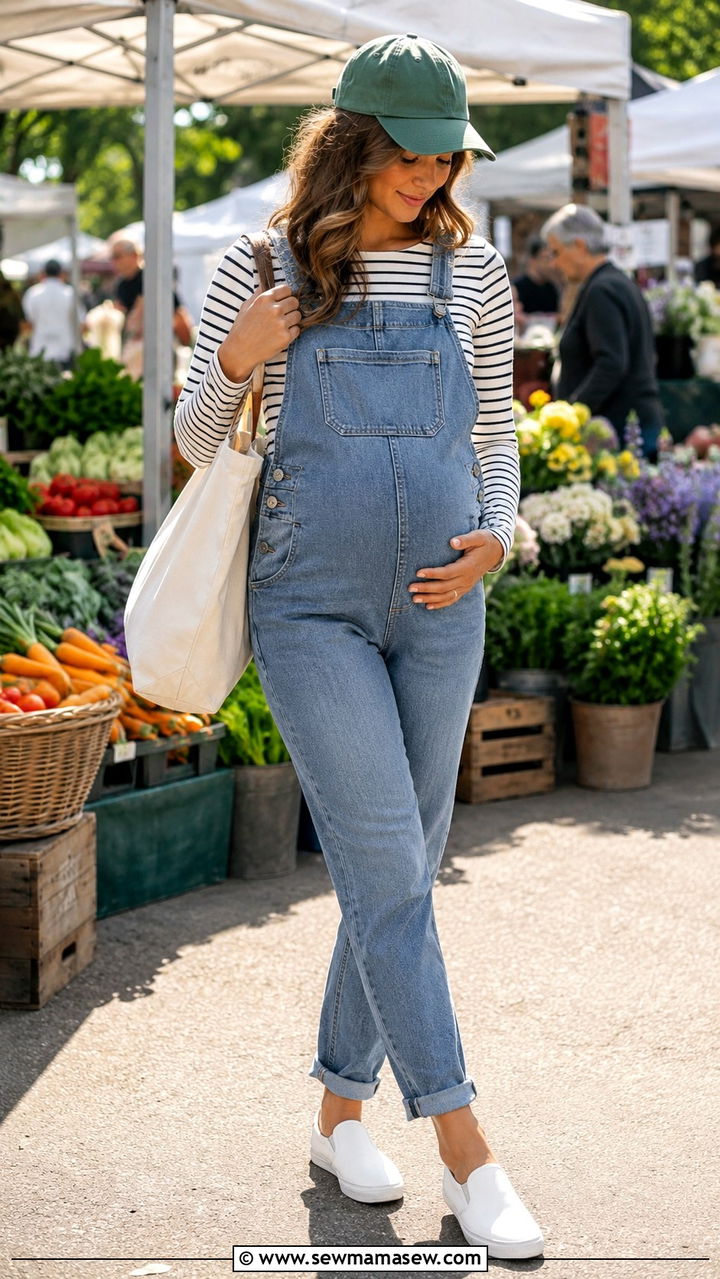 Maternity Overalls - 20 Maternity outfit ideas third trimester