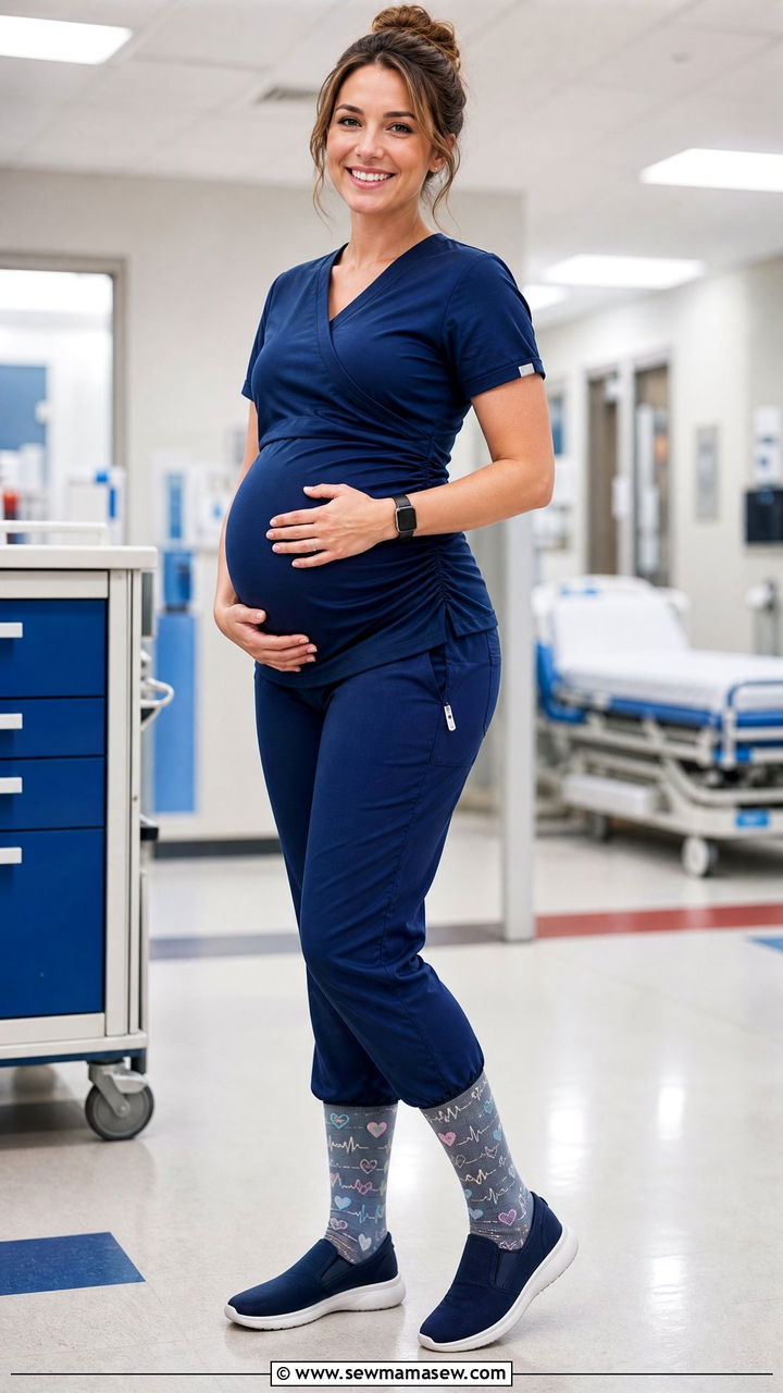 Maternity Scrub Outfit for ER Nurses - 30 ER nurse outfit ideas