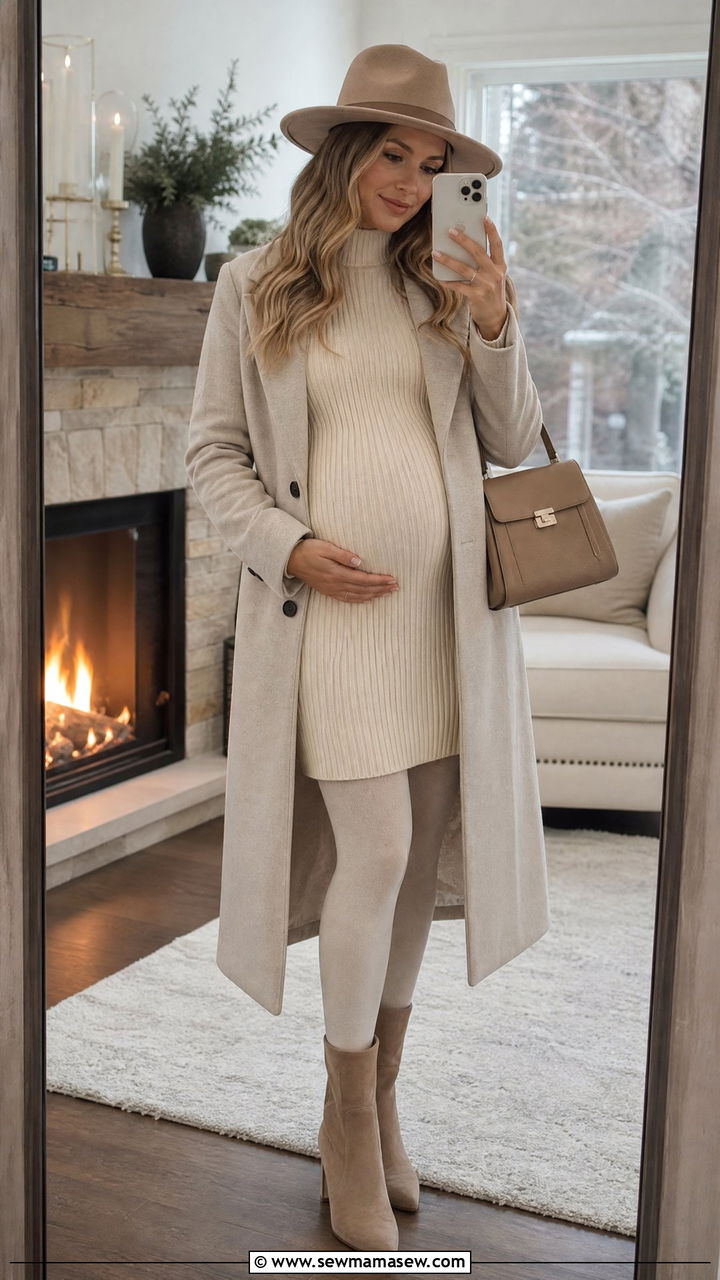 Maternity Sweater Dress Winter Baby Shower Outfit - 30 Maternity outfit ideas for baby shower