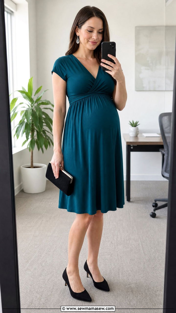 Maternity empire waist dress interview outfit - 25 Maternity outfit ideas job interview