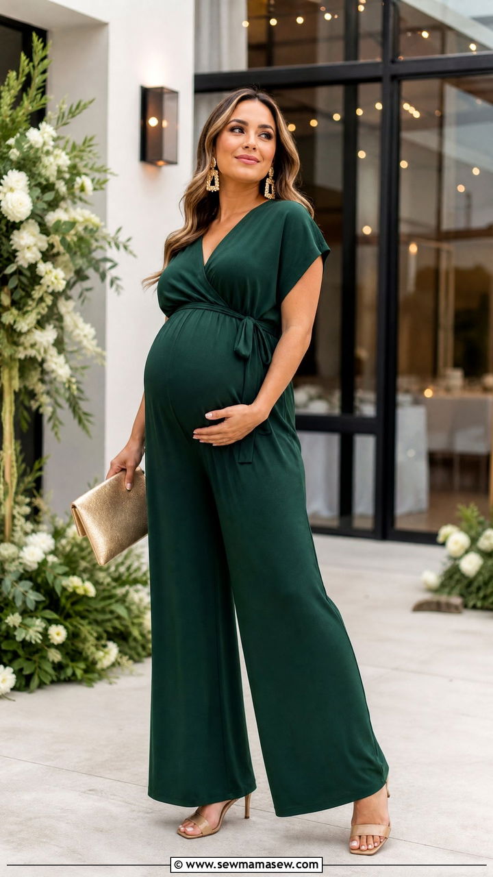 Maternity jumpsuit for wedding guest - 30 Maternity outfit ideas for wedding guest