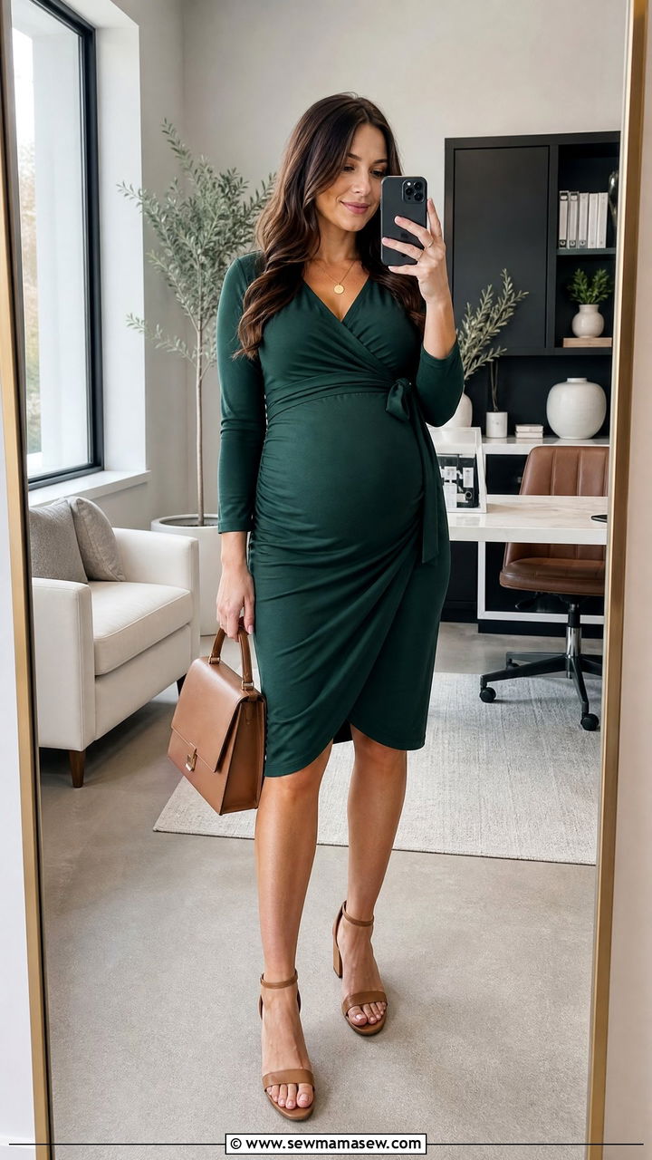 Maternity wrap dress interview outfit - 25 Maternity outfit ideas job interview