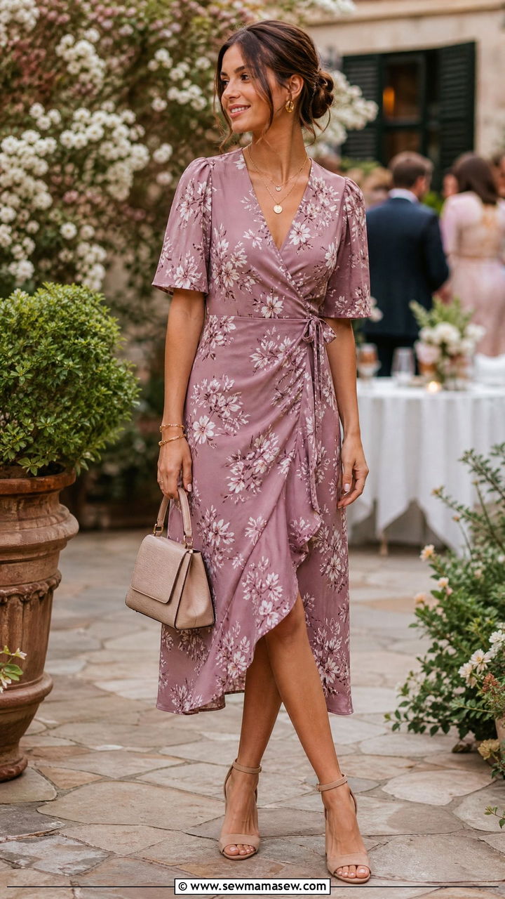 Mauve Floral Dress Wedding Guest - 25 Mauve wedding guest dress outfit ideas