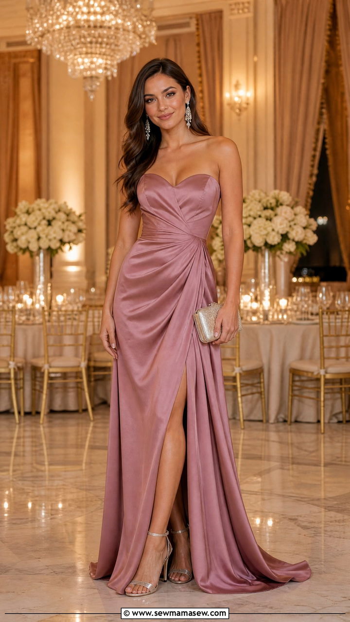 Mauve Formal Gown Wedding Guest - 25 Mauve wedding guest dress outfit ideas