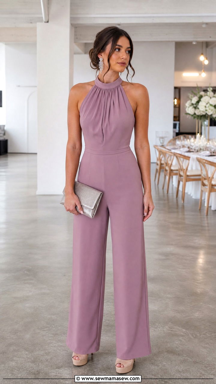 Mauve Jumpsuit Wedding Guest - 25 Mauve wedding guest dress outfit ideas