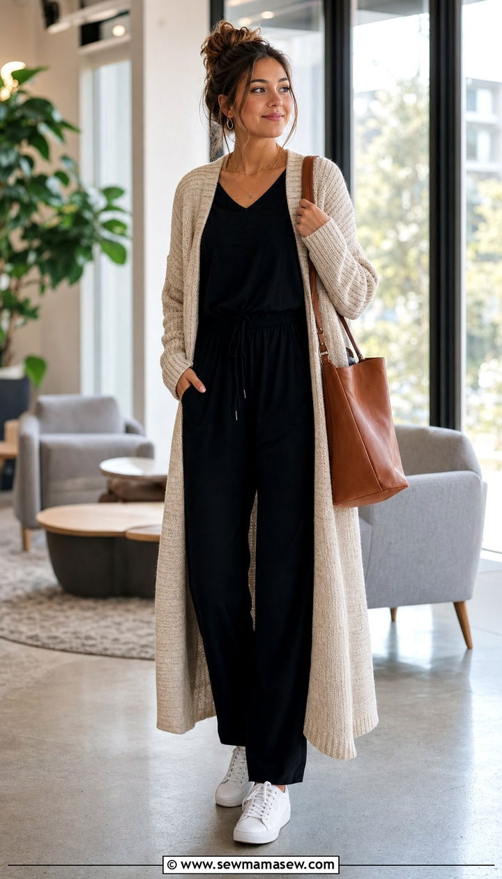 Maxi Cardigan Jumpsuit College Outfit Modest - 25 College outfit ideas modest