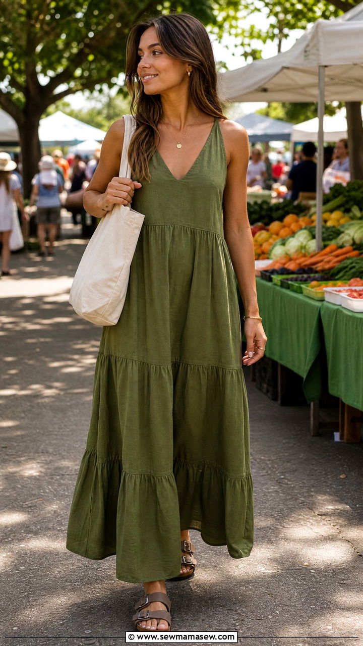 Maxi Dress With Birkenstock Sandals - 35 maxi dress outfits for women