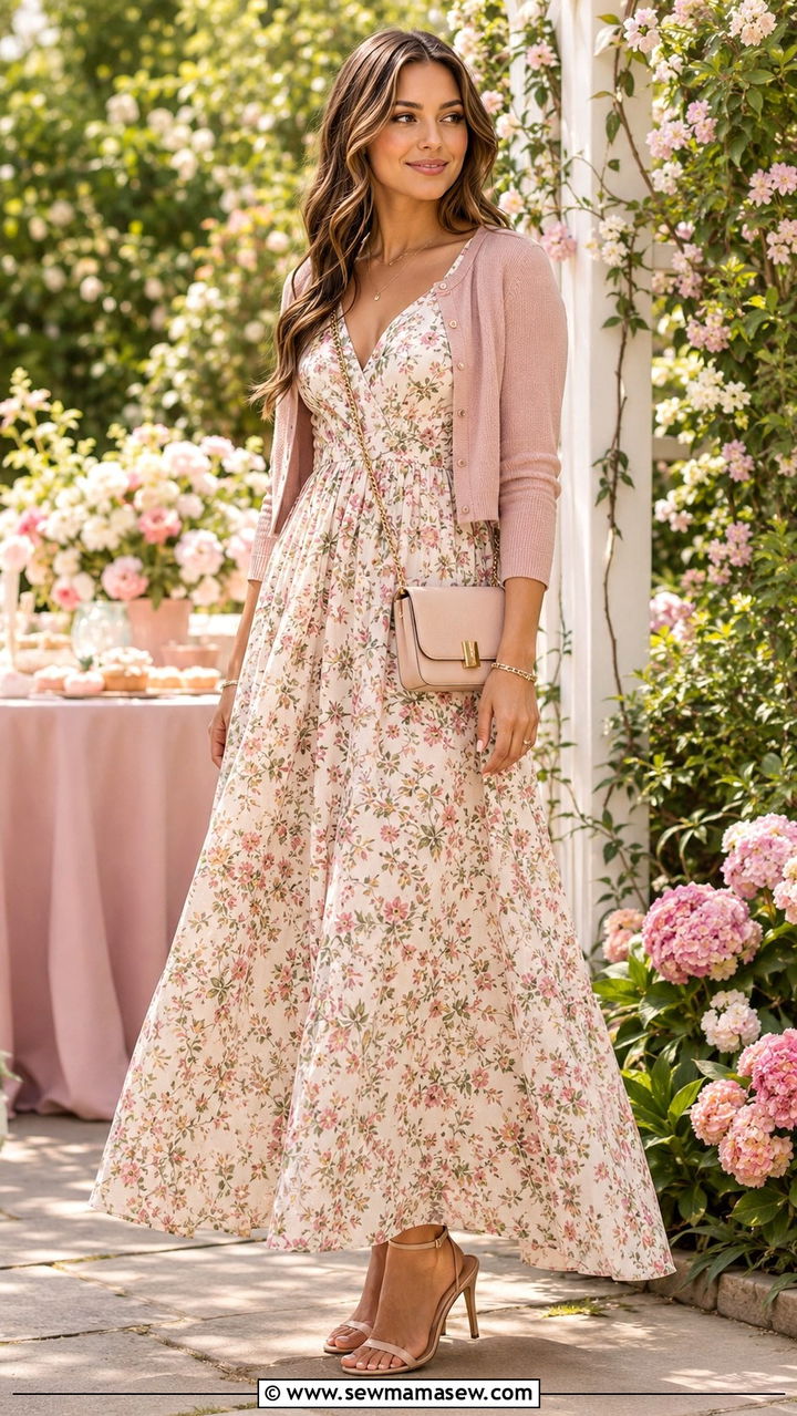 Maxi Dress With Cropped Cardigan - 30 How to style a maxi dress in spring