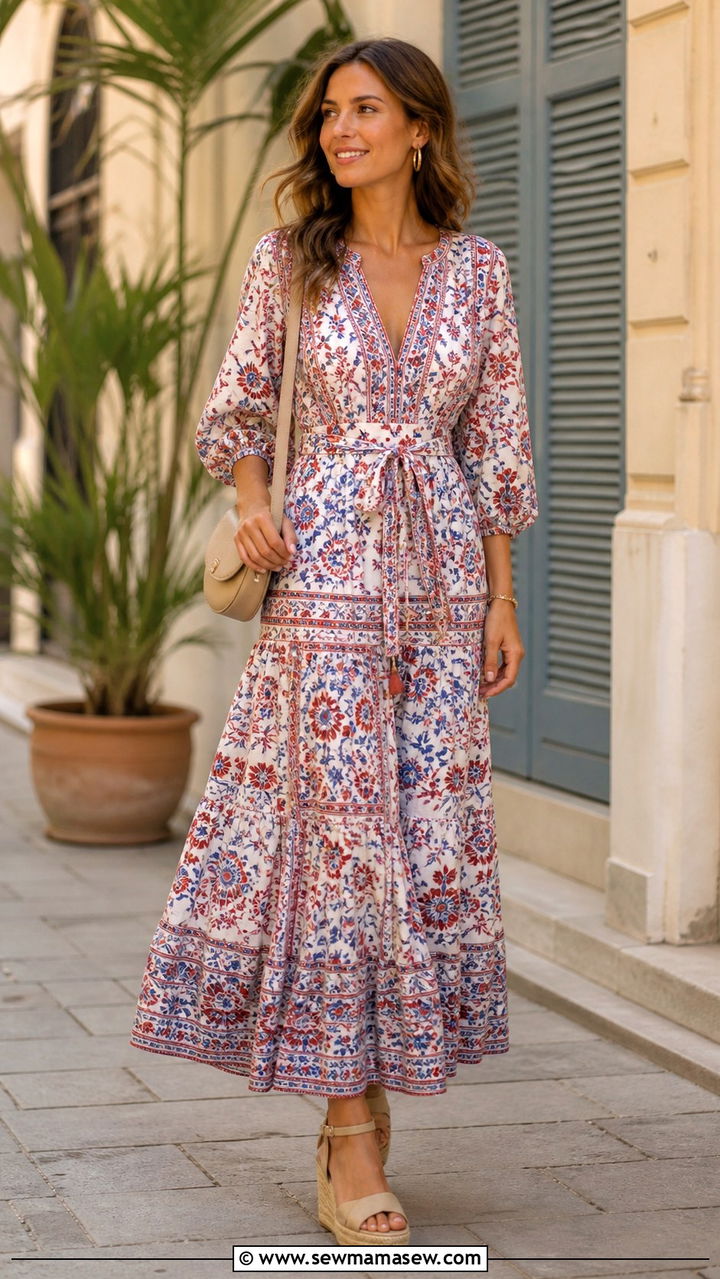 Maxi Dress With Espadrilles - 40 cute maxi dress outfits