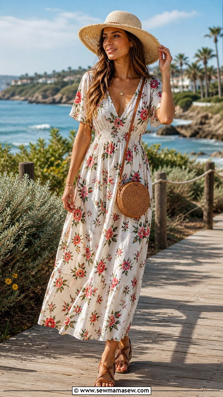 Maxi Dress With Flat Sandals Outfit - 40 dress outfits