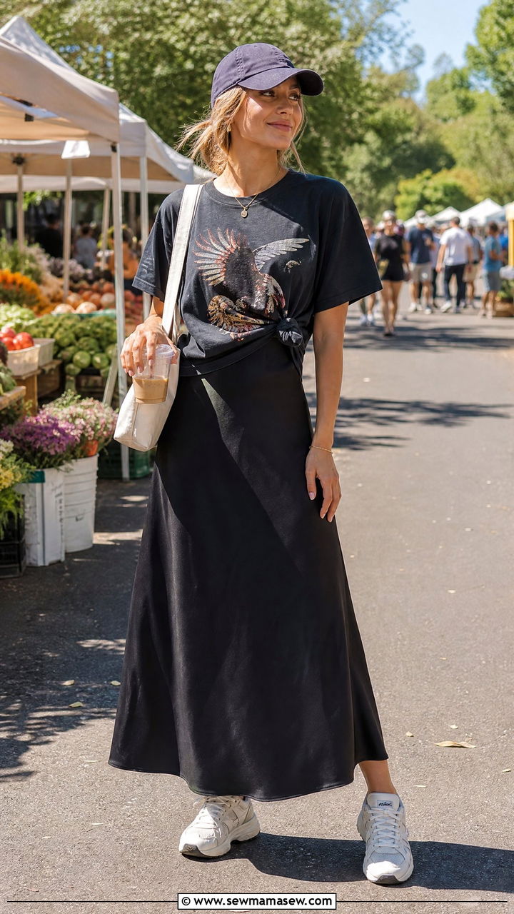 Maxi Dress With Graphic Tee Over - 35 how to style maxi dress