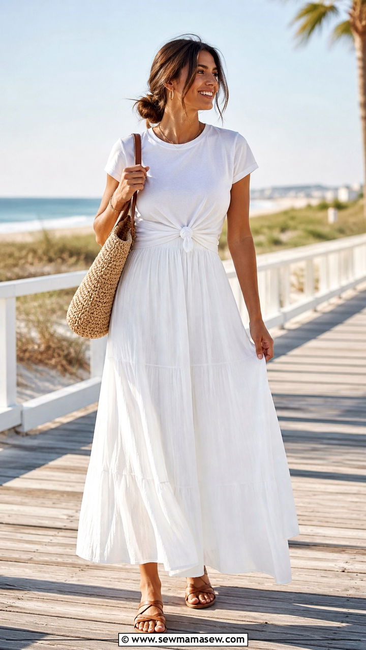 Maxi Dress With Leather Jacket - 40 cute maxi dress outfits
