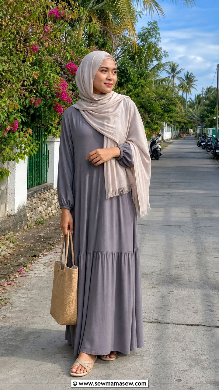 Maxi Dress With Light Shawl - 40 What to wear in Maldives