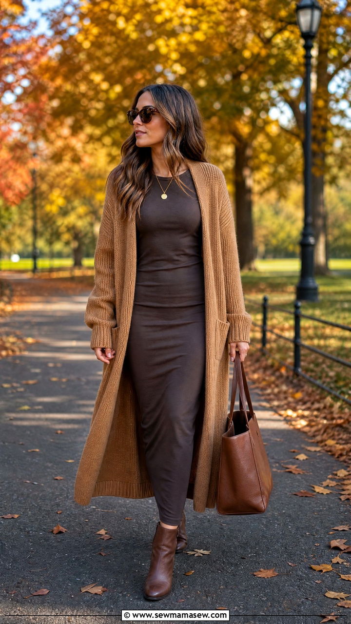 Maxi Dress With Long Cardigan Outfit - 35 maxi dress outfits ideas