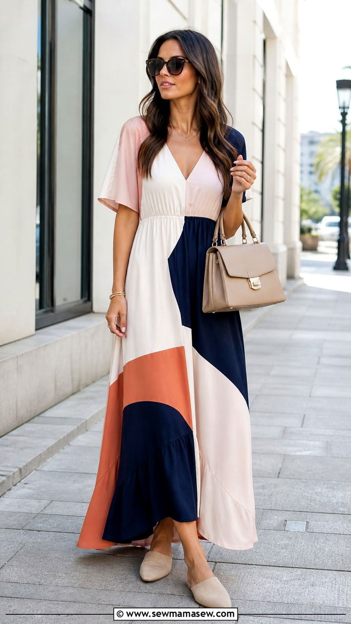 Maxi Dress With Mules - 40 cute maxi dress outfits