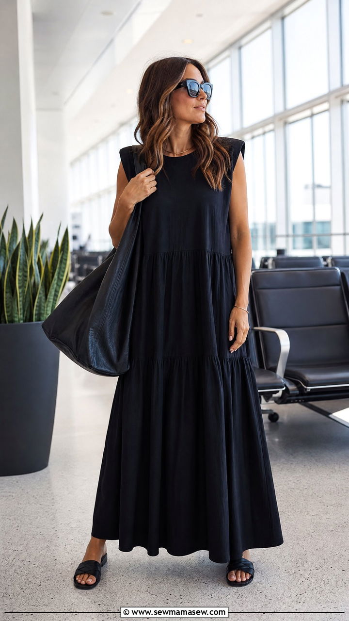 Maxi Dress With Oversized Tote - 35 how to style maxi dress