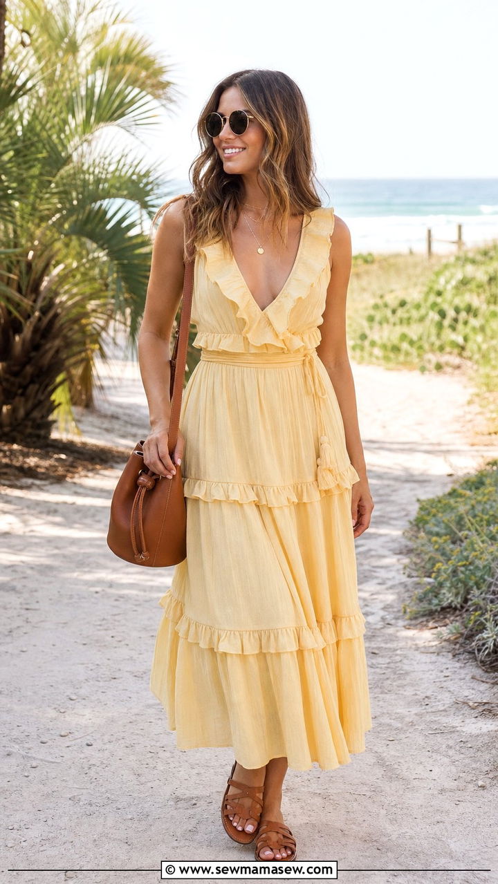 Maxi Dress With Sandals - 35 casual maxi dress outfits